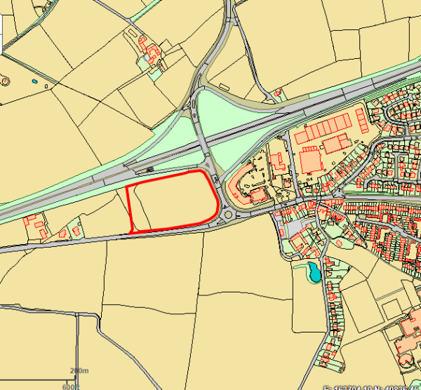 The area is near the Camborne west junction of the A30 at the top of the Roseworthy dip The area is near the Camborne west junction of the A30 at the top of the Roseworthy dip